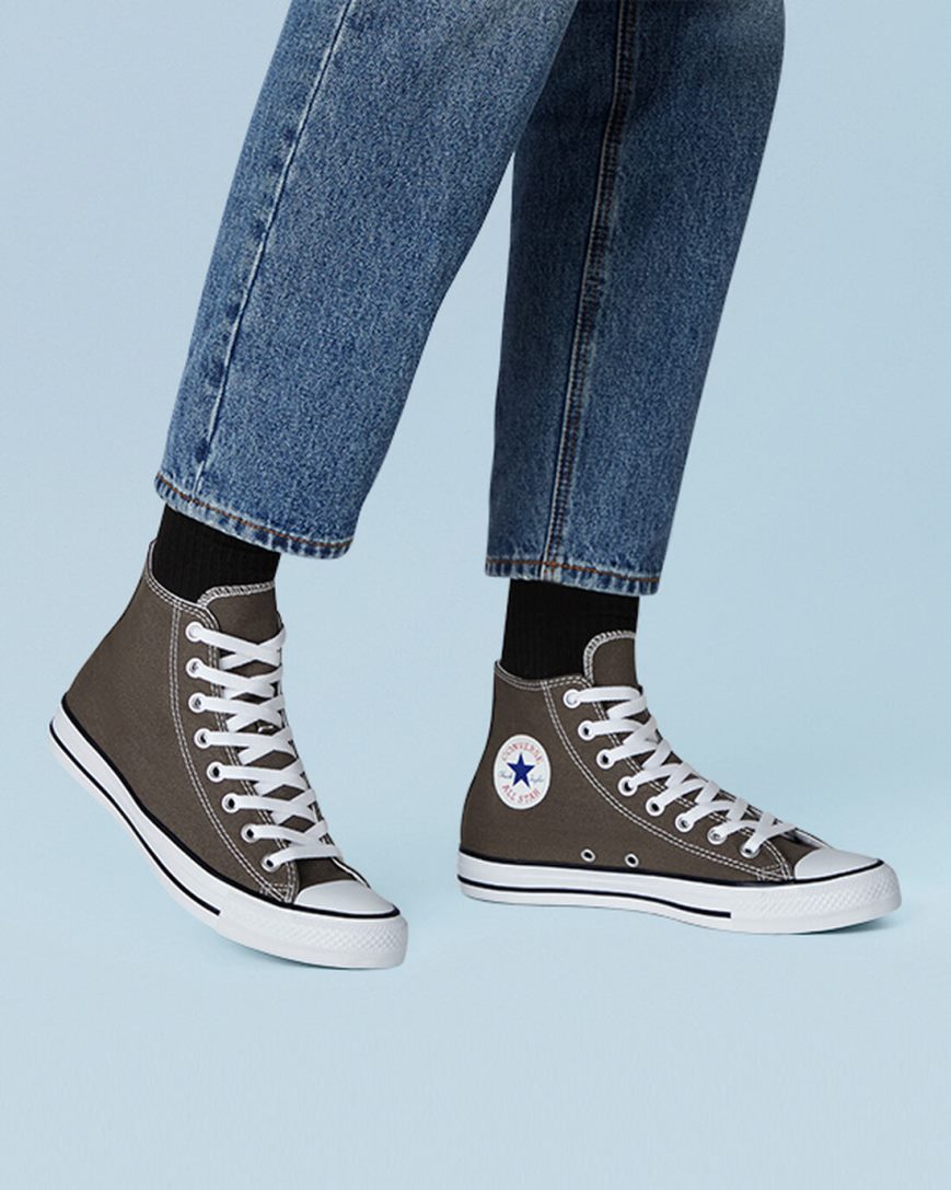 Tenis Converse Chuck Taylor All Star Classicos Cano Alto Masculino Cinzentas Escuro | PT P0TP871